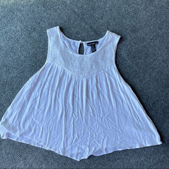 Marianne Rayon cotton nylon top sleeveless white top size 3x - Picture 5 of 8